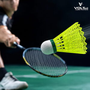 Volt Pro 350 Badminton Shuttlecock is a tournament-grade nylon shuttlecock featuring a durable nylon skirt and wooden compressed cork base. Its medium-speed design provides stable and accurate flight, making it suitable for training, practice, and match play.