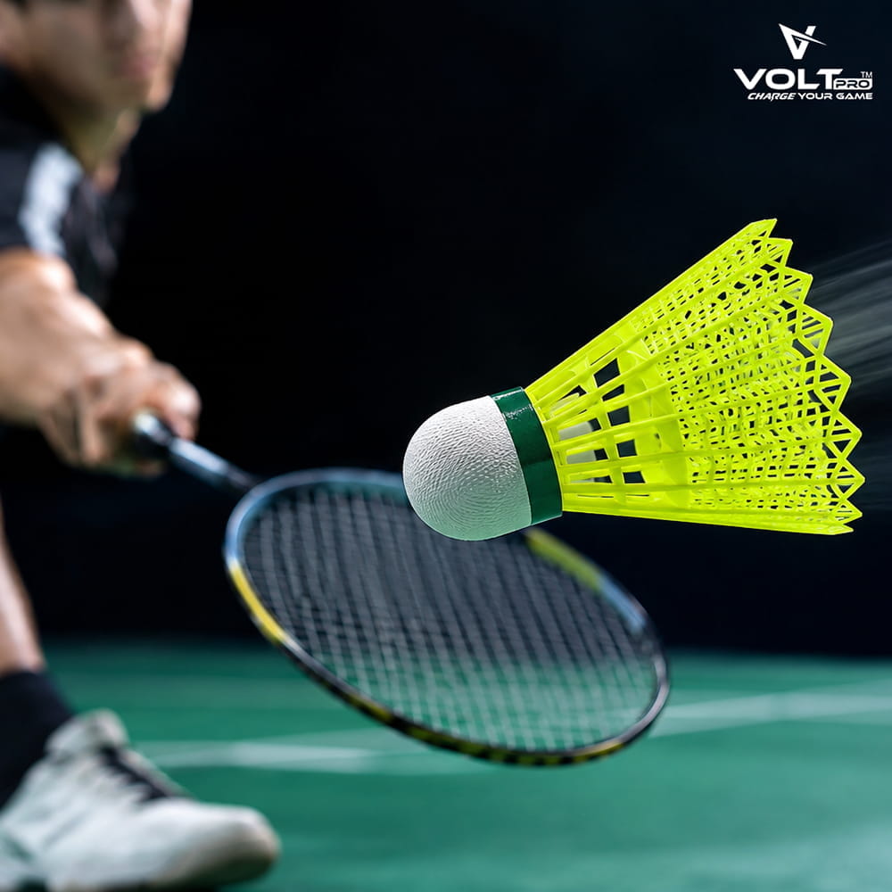 Volt Pro 350 Badminton Shuttlecock is a tournament-grade nylon shuttlecock featuring a durable nylon skirt and wooden compressed cork base. Its medium-speed design provides stable and accurate flight, making it suitable for training, practice, and match play.