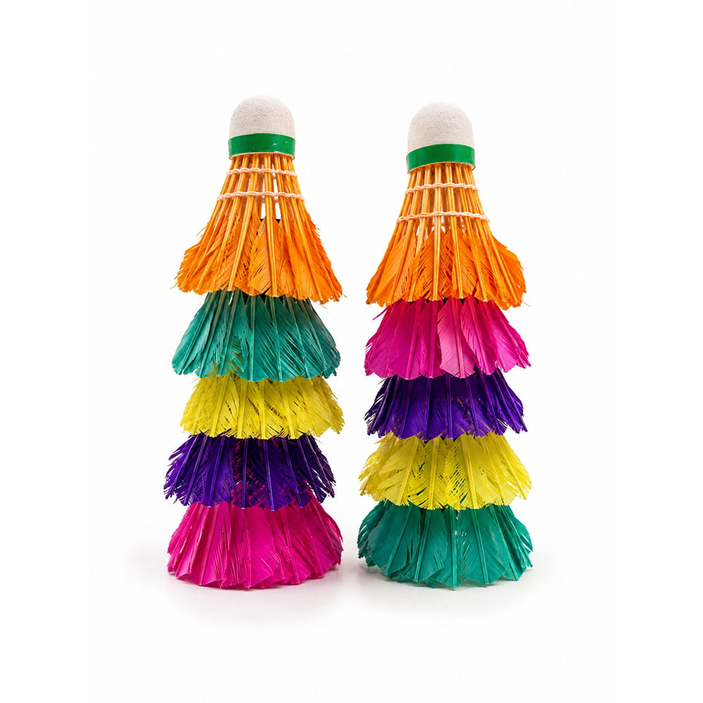 Volt Pro Fantasy Designer Feather Shuttlecocks feature a colourful design with a practice-grade build for regular badminton training. Suitable for beginners, skill development, and everyday recreational play. Volt Pro Fantasy Designer Feather Shuttlecocks feature a colourful design with a practice-grade build for regular badminton training. Suitable for beginners, skill development, and everyday recreational play.