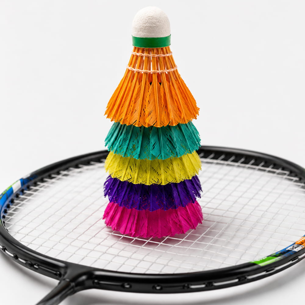 Volt Pro Fantasy Designer Feather Shuttlecocks feature a colourful design with a practice-grade build for regular badminton training. Suitable for beginners, skill development, and everyday recreational play. Volt Pro Fantasy Designer Feather Shuttlecocks feature a colourful design with a practice-grade build for regular badminton training. Suitable for beginners, skill development, and everyday recreational play.