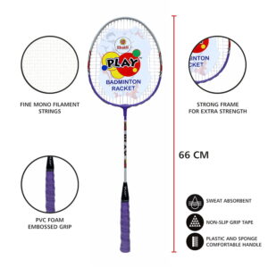 Volt Pro Flyer Badminton Racket with Half Cover Volt Pro Flyer Badminton Racket with Half Cover