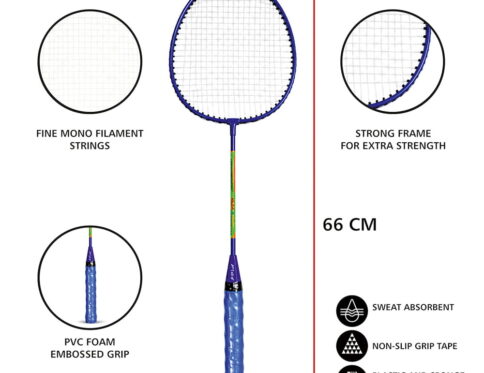 Volt Pro Force Badminton Racket Set is designed for beginners and casual players looking for a reliable badminton kit for daily play. This badminton racket set of 2 comes with a carry bag, making it perfect for outdoor games and indoor practice.