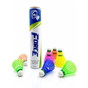 Volt Pro Force Colourful Plastic Badminton Shuttlecock Pack of 10 is designed for stable flight, durability, and reliable performance. Featuring a premium EVA and neon cork base with a durable plastic skirt, these multicolor shuttlecocks are ideal for practice, training, and outdoor badminton play.