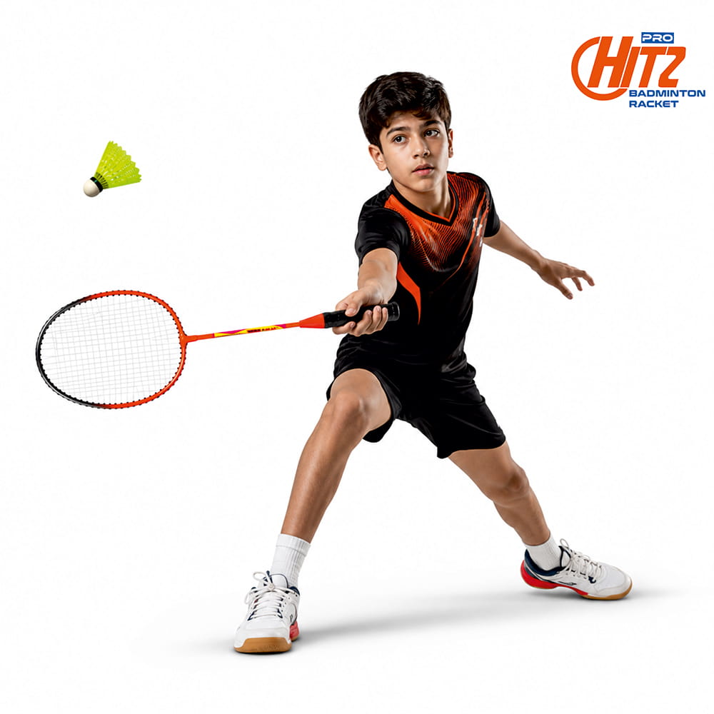 Volt Pro Hitz Badminton Racket Set includes 2 lightweight iron-frame rackets, 2 plastic shuttlecocks, and a carry bag. A practical choice for beginners and casual players for indoor and outdoor badminton. Volt Pro Hitz Badminton Racket Set includes 2 lightweight iron-frame rackets, 2 plastic shuttlecocks, and a carry bag. A practical choice for beginners and casual players for indoor and outdoor badminton.