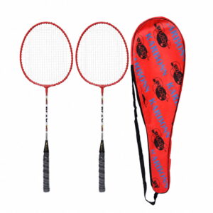 Volt Pro Karbon Badminton Racket Set includes 2 lightweight rackets and a carry bag. Designed for easy handling and regular practice, it is suitable for beginners, kids, and casual players for indoor and outdoor badminton.