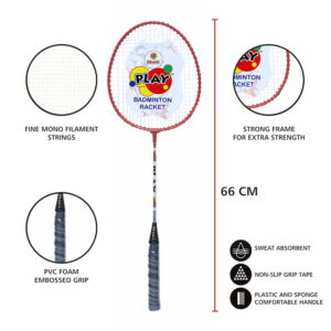 Volt Pro Karbon Badminton Racket Set includes 2 lightweight rackets and a carry bag. Designed for easy handling and regular practice, it is suitable for beginners, kids, and casual players for indoor and outdoor badminton. Volt Pro Karbon Badminton Racket Set includes 2 lightweight rackets and a carry bag. Designed for easy handling and regular practice, it is suitable for beginners, kids, and casual players for indoor and outdoor badminton.
