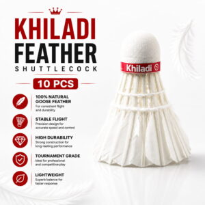 Volt Pro Khiladi Feather Shuttlecocks are designed for beginners and regular badminton practice. They offer stable flight and easy handling, making them suitable for training, skill development, and recreational play. Volt Pro Khiladi Feather Shuttlecocks are designed for beginners and regular badminton practice. They offer stable flight and easy handling, making them suitable for training, skill development, and recreational play.
