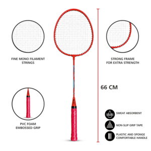 Volt Pro Maxx Badminton Racket Set includes 2 lightweight rackets, 3 plastic shuttlecocks, and a carry bag. Designed for convenient everyday play, it is suitable for kids, beginners, and adults for indoor and outdoor badminton. Volt Pro Maxx Badminton Racket Set includes 2 lightweight rackets, 3 plastic shuttlecocks, and a carry bag. Designed for convenient everyday play, it is suitable for kids, beginners, and adults for indoor and outdoor badminton.