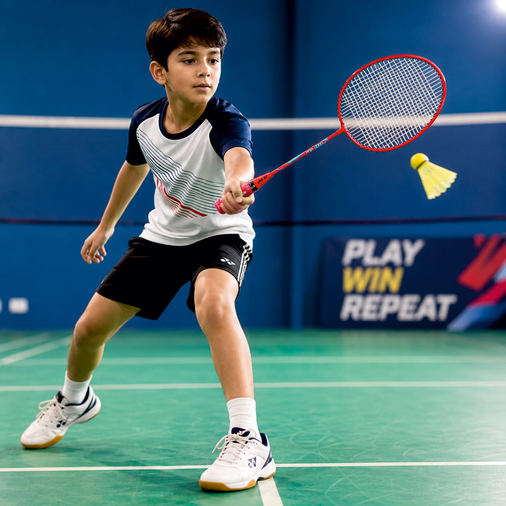 Volt Pro Maxx Badminton Racket Set includes 2 lightweight rackets, 3 plastic shuttlecocks, and a carry bag. Designed for convenient everyday play, it is suitable for kids, beginners, and adults for indoor and outdoor badminton. Volt Pro Maxx Badminton Racket Set includes 2 lightweight rackets, 3 plastic shuttlecocks, and a carry bag. Designed for convenient everyday play, it is suitable for kids, beginners, and adults for indoor and outdoor badminton.