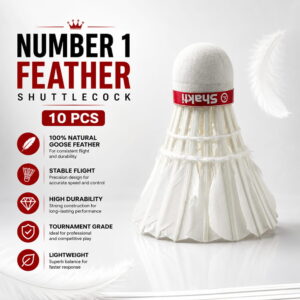 Volt Pro Number 1 Feather Shuttlecocks are designed for consistent performance during regular badminton practice and recreational games. Suitable for beginners, training sessions, daily play, and club-level practice.