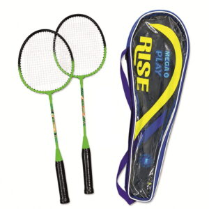 Volt Pro Rise Badminton Racket Set includes 2 lightweight badminton rackets and a convenient carry bag. Designed for beginners and casual players, it is suitable for comfortable indoor and outdoor practice and recreational play.