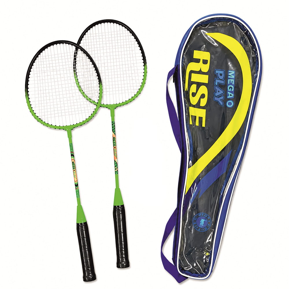 Volt Pro Rise Badminton Racket Set includes 2 lightweight badminton rackets and a convenient carry bag. Designed for beginners and casual players, it is suitable for comfortable indoor and outdoor practice and recreational play. Volt Pro Rise Badminton Racket Set includes 2 lightweight badminton rackets and a convenient carry bag. Designed for beginners and casual players, it is suitable for comfortable indoor and outdoor practice and recreational play.