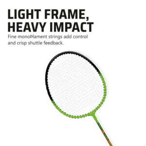 Volt Pro Rise Badminton Racket Set includes 2 lightweight badminton rackets and a convenient carry bag. Designed for beginners and casual players, it is suitable for comfortable indoor and outdoor practice and recreational play. Volt Pro Rise Badminton Racket Set includes 2 lightweight badminton rackets and a convenient carry bag. Designed for beginners and casual players, it is suitable for comfortable indoor and outdoor practice and recreational play.