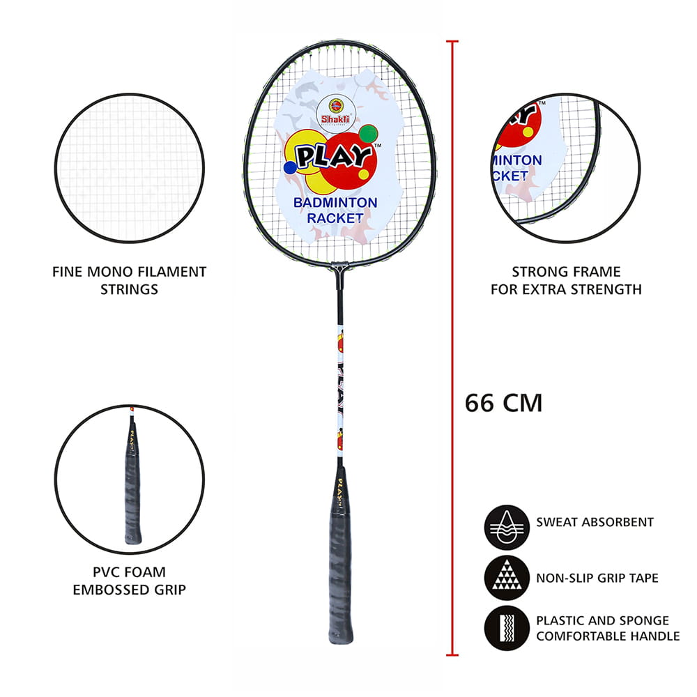 Volt Pro Soper Badminton Racket Set includes 2 badminton rackets with a carry bag, offering a simple and practical option for beginners and casual players. Suitable for indoor and outdoor recreational play.