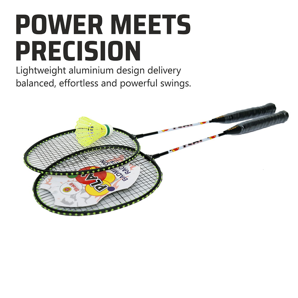 Volt Pro Soper Badminton Racket Set includes 2 badminton rackets with a carry bag, offering a simple and practical option for beginners and casual players. Suitable for indoor and outdoor recreational play.
