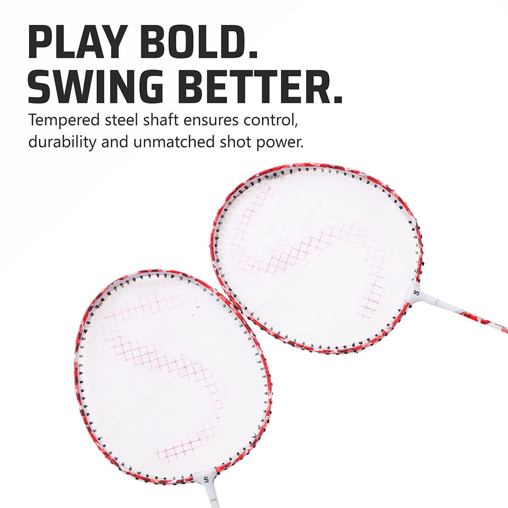 Volt Pro SX Badminton Racket Set includes 2 lightweight rackets with a colourful frame and carry bag. Designed for easy handling and regular recreational play, it is suitable for beginners, kids, and casual players. Volt Pro SX Badminton Racket Set includes 2 lightweight rackets with a colourful frame and carry bag. Designed for easy handling and regular recreational play, it is suitable for beginners, kids, and casual players.