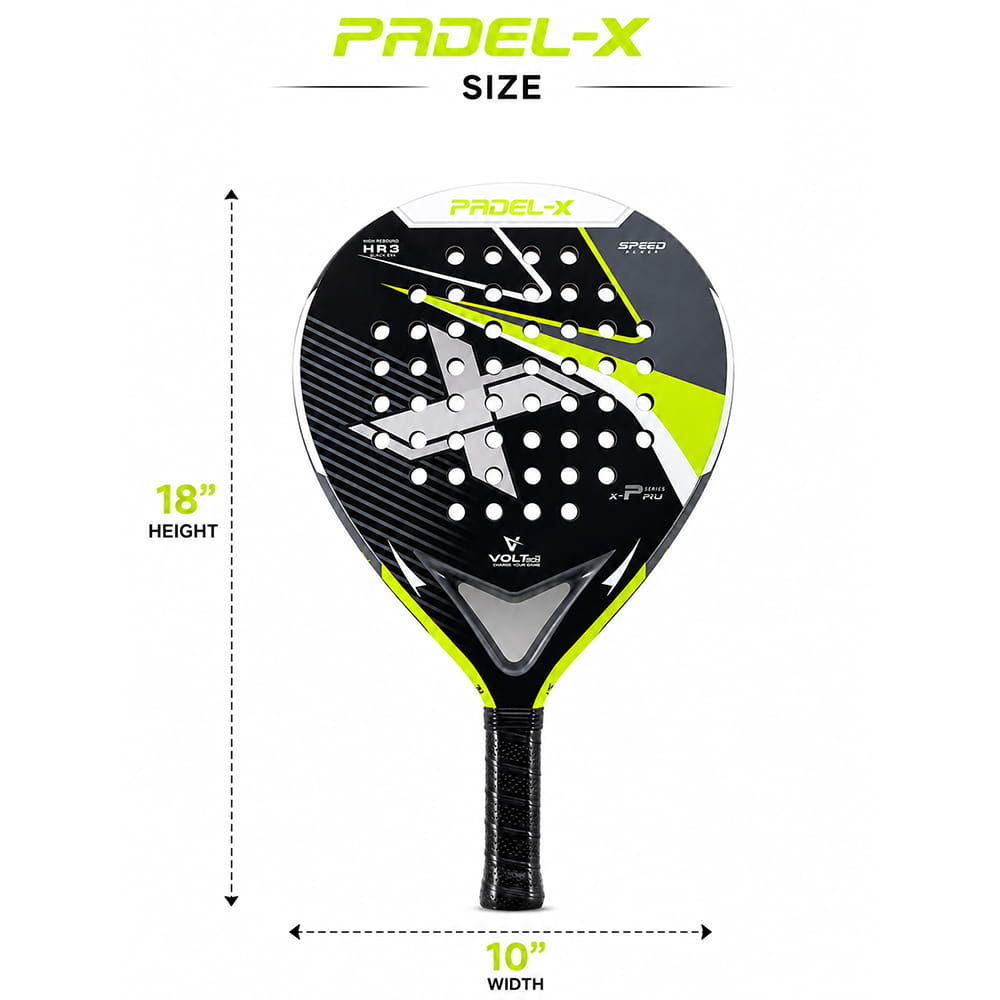 Volt Pro T-300 Carbon Fiber Padel is designed to deliver a balanced combination of power, control, and precision. With a durable carbon fiber surface and comfortable design, it is suitable for beginners and recreational players.