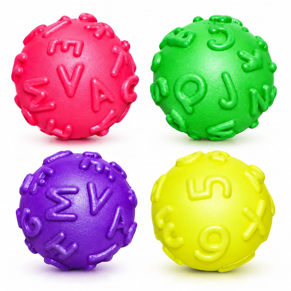 Make learning and play more enjoyable with Hello Friends Alphabets & Number Balls. Each 2.5-inch ball features a different embossed alphabet or number design, with 24 assorted balls packed in a convenient PDQ box.