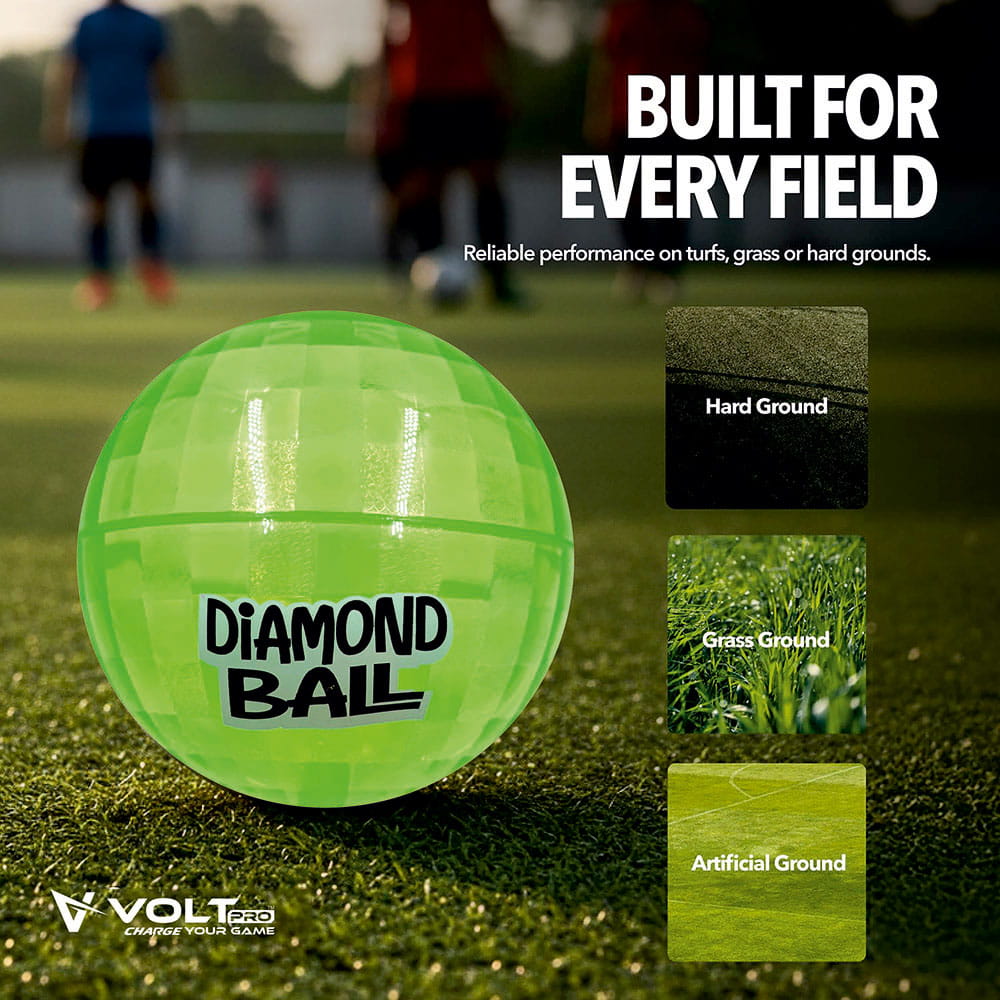 Hello Friends Diamond Ball 6 Inch is a soft and durable PVC playground ball featuring an attractive 3D diamond pattern. Its lightweight design and good bounce make it suitable for kids' indoor and outdoor games.