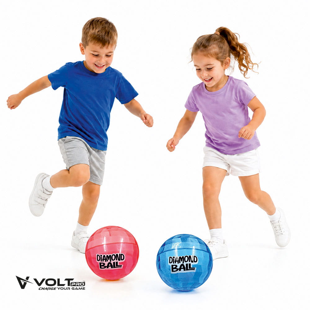 Hello Friends Diamond Ball 6 Inch is a soft and durable PVC playground ball featuring an attractive 3D diamond pattern. Its lightweight design and good bounce make it suitable for kids' indoor and outdoor games.