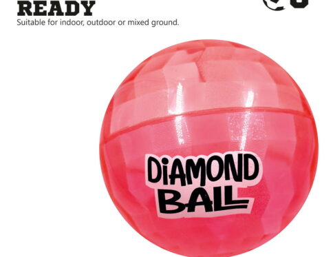 Hello Friends Diamond Ball 6 Inch is a soft and durable PVC playground ball featuring an attractive 3D diamond pattern. Its lightweight design and good bounce make it suitable for kids' indoor and outdoor games.