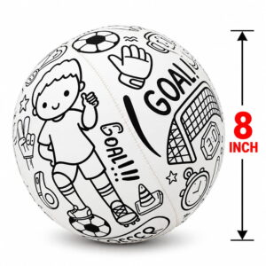 Hello Friends DIY Soccer Ball is an 8-inch creative activity ball available in 6 colors. Color it, play it, and love it while encouraging creativity through fun indoor and outdoor play. A fun activity and gift choice for children.