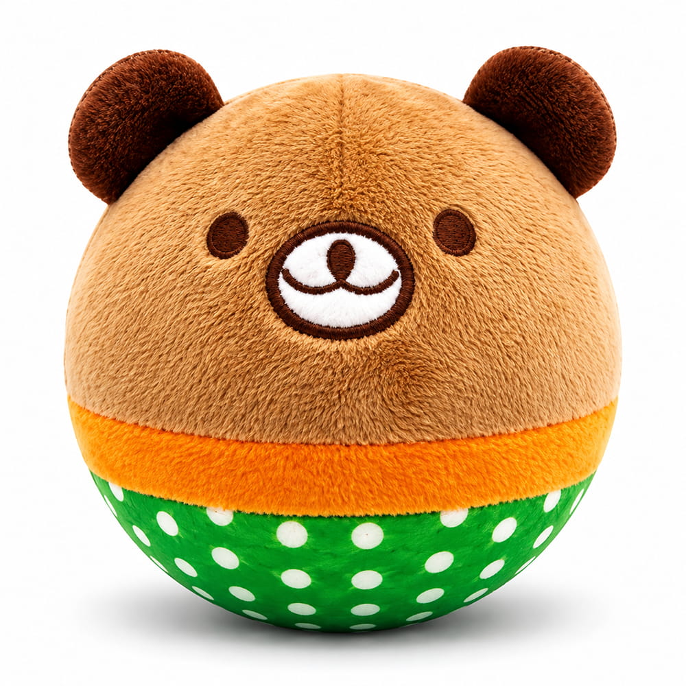 Add a cute touch to playtime with the Hello Friends Fluffy Bear Bouncing Plush Ball. This 8-inch ball is soft, easy to handle, and made for gentle bouncing and active games. Comes with a pouch and air pump for convenient use.