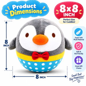 Add a cute touch to playtime with the Hello Friends Fluffy Bear Bouncing Plush Ball. This 8-inch ball is soft, easy to handle, and made for gentle bouncing and active games. Comes with a pouch and air pump for convenient use.