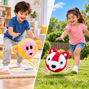 Bring a playful Husky theme to everyday activities with this 6-inch fluffy bouncing ball. Its soft feel and gentle bounce make it suitable for indoor and outdoor play. Includes a pouch and air pump for convenient carrying and inflation.