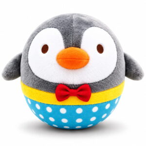 Hello Friends Fluffy Penguin Bouncing Plush Ball is an 8-inch soft play ball designed for fun and active play. Its cute Penguin design, gentle bounce, and easy-to-handle size make it suitable for indoor and outdoor activities. Includes a pouch and air pump.