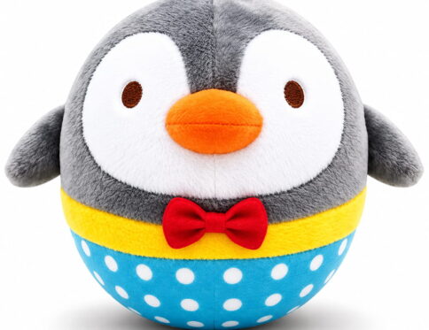 Hello Friends Fluffy Penguin Bouncing Plush Ball is an 8-inch soft play ball designed for fun and active play. Its cute Penguin design, gentle bounce, and easy-to-handle size make it suitable for indoor and outdoor activities. Includes a pouch and air pump.