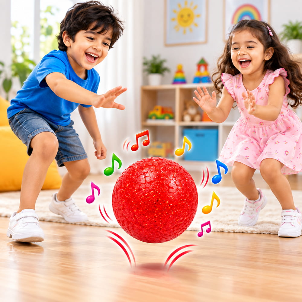"Make playtime more engaging with the Hello Friends Happy Rattle Ball. These 2.5-inch balls feature a musical rattle design that produces sound when shaken or moved. The crystal-style design gives each ball an attractive and playful appearance. The 2.5-inch size makes the balls convenient to hold, shake and use during play. Made with non-toxic material, the balls are designed for comfortable everyday play. The pack includes 20 Happy Rattle Balls stored in a convenient Pet Jar for easy storage and display. Product Highlights: MUSICAL RATTLE: Fun sound during play CRYSTAL DESIGN: Attractive appearance 2.5-INCH SIZE: Easy to hold NON-TOXIC MATERIAL: Suitable for regular play 20-PIECE PACK: 20 balls included PET JAR: Easy storage and display"