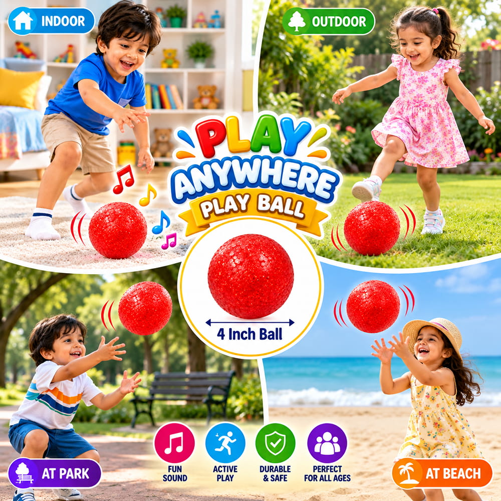 Hello Friends Happy Rattle Ball is a 4-inch musical crystal ball designed to make a gentle rattling sound during play. The pack includes 1 piece. Hello Friends Happy Rattle Ball is a 4-inch musical crystal ball designed to make a gentle rattling sound during play. The pack includes 1 piece.