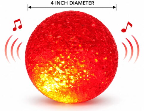 Hello Friends Jumbo LED Flashing Musical Rattle Ball is a 4-inch interactive play ball with motion sensor lights and sound. Its colourful flashing effect and musical feature make playtime more engaging. Comes in a convenient 1-piece blister pack.