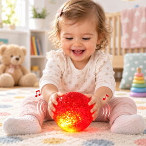 Hello Friends Jumbo LED Flashing Musical Rattle Ball is a 4-inch interactive play ball with motion sensor lights and sound. Its colourful flashing effect and musical feature make playtime more engaging. Comes in a convenient 1-piece blister pack. Hello Friends Jumbo LED Flashing Musical Rattle Ball is a 4-inch interactive play ball with motion sensor lights and sound. Its colourful flashing effect and musical feature make playtime more engaging. Comes in a convenient 1-piece blister pack.