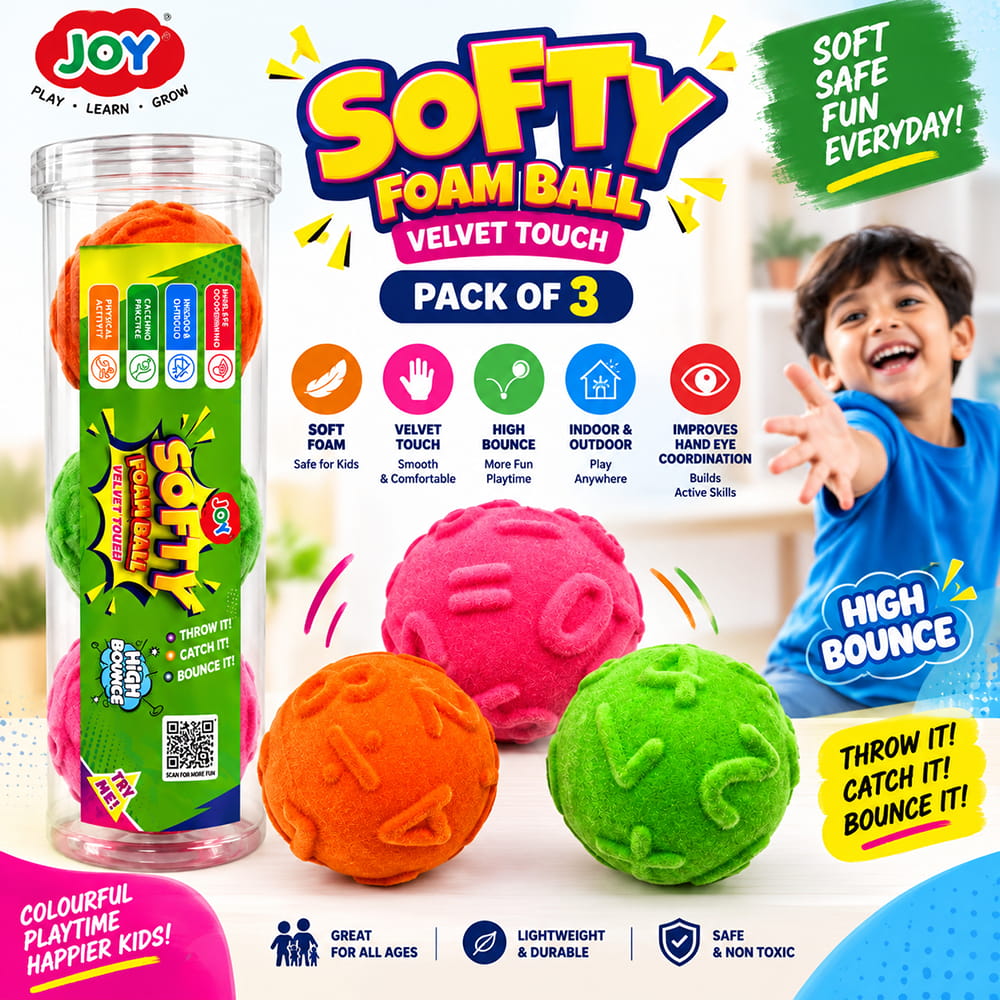 Hello Friends Number Softy Foam Balls feature a soft and spongy feel with a smooth velvet-touch surface. Each 2-inch ball has a raised number design that can be felt by touch. Includes 3 balls in a jar. Hello Friends Number Softy Foam Balls feature a soft and spongy feel with a smooth velvet-touch surface. Each 2-inch ball has a raised number design that can be felt by touch. Includes 3 balls in a jar.