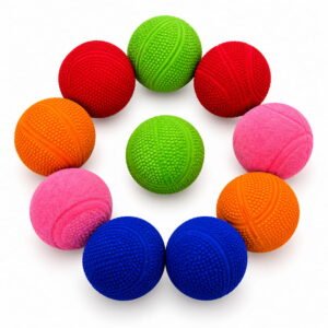Enjoy soft and bouncy play with Hello Friends Softy Foam Balls. These 2-inch foam balls feature a smooth velvet touch, soft and spongy feel, high bounce and bright neon colours. Includes 10 balls.