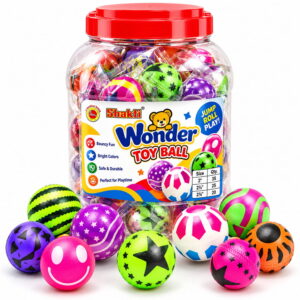 Make playtime more exciting with Hello Friends Wonder D-Series Designer Metallic Bouncing Balls. These 2.5-inch bouncing balls feature an attractive metallic design and come in a convenient 20-piece pet jar pack, perfect for fun and active play.