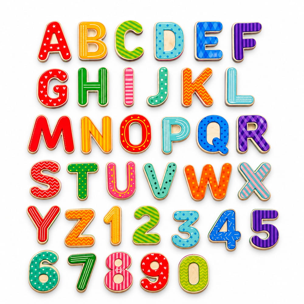 Play Eva ABC & 123 Learning Puzzle is an educational interlocking puzzle with 36 pieces featuring 26 alphabets and 10 numbers. With 8 mm thick pieces, it offers a fun and hands-on way for children to learn letters and numbers through screen-free play.