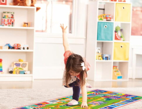 Play Eva Activity Mat is a soft UV printed learning mat designed for kids. It features ABC, 123, colors, shapes, and seasons to make learning fun and engaging. The mat measures 24 x 72 inches with a 4 mm thickness.