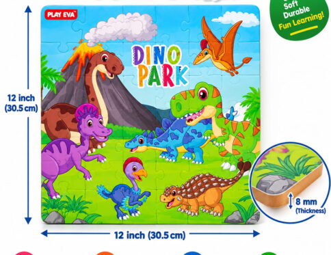Educational and fun UV Printed Interlocking Puzzle designed for screen-free play. Made with non-toxic and child-safe materials, it includes 36 pieces and measures 12 x 12 inches. A fun activity for children to enjoy while developing concentration and problem-solving skills.