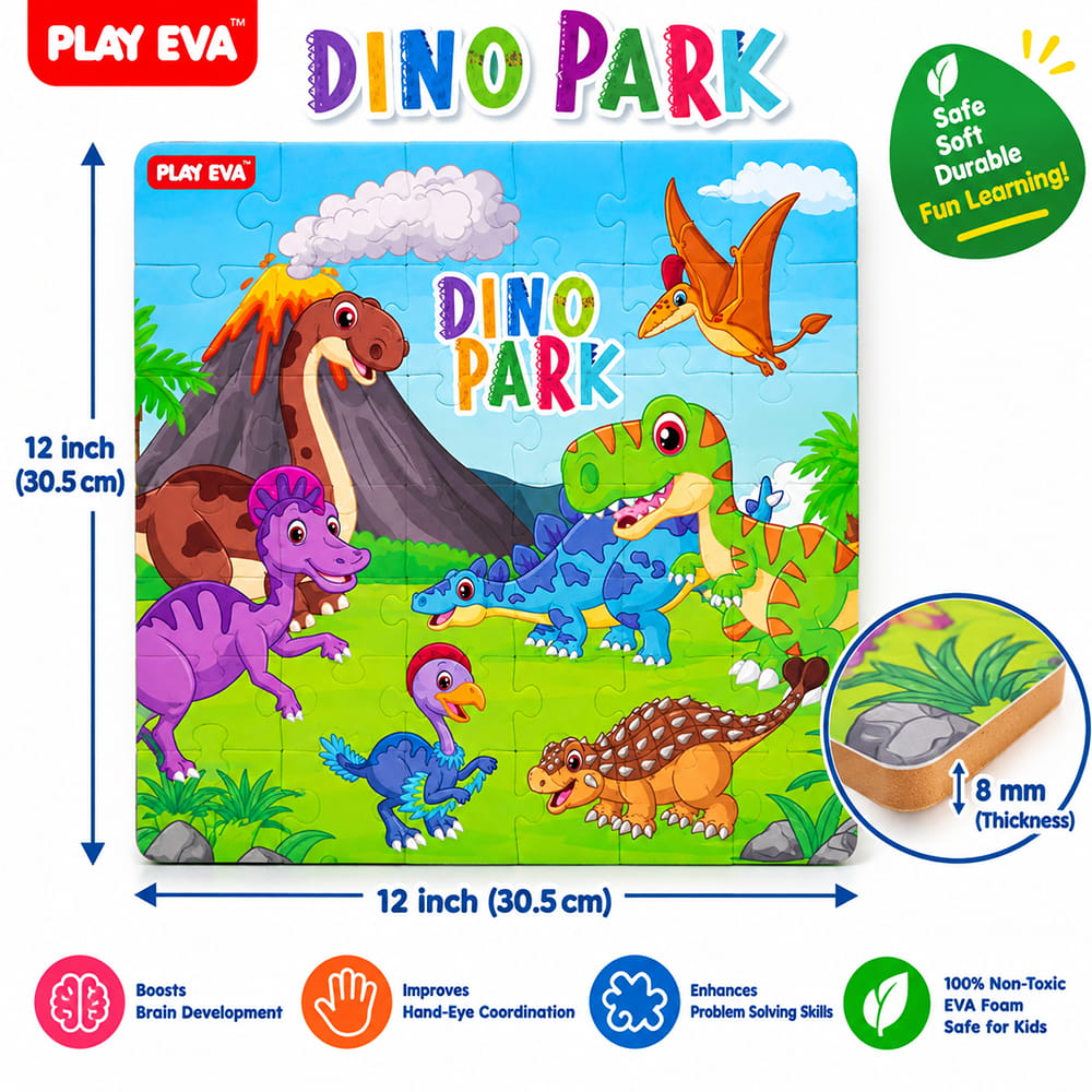 Educational and fun UV Printed Interlocking Puzzle designed for screen-free play. Made with non-toxic and child-safe materials, it includes 36 pieces and measures 12 x 12 inches. A fun activity for children to enjoy while developing concentration and problem-solving skills.