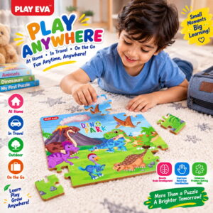 Educational and fun UV Printed Interlocking Puzzle designed for screen-free play. Made with non-toxic and child-safe materials, it includes 36 pieces and measures 12 x 12 inches. A fun activity for children to enjoy while developing concentration and problem-solving skills.