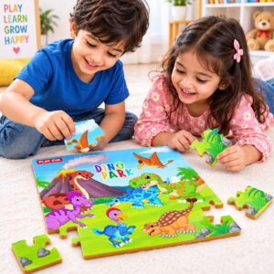 Educational and fun UV Printed Interlocking Puzzle designed for screen-free play. Made with non-toxic and child-safe materials, it includes 36 pieces and measures 12 x 12 inches. A fun activity for children to enjoy while developing concentration and problem-solving skills.