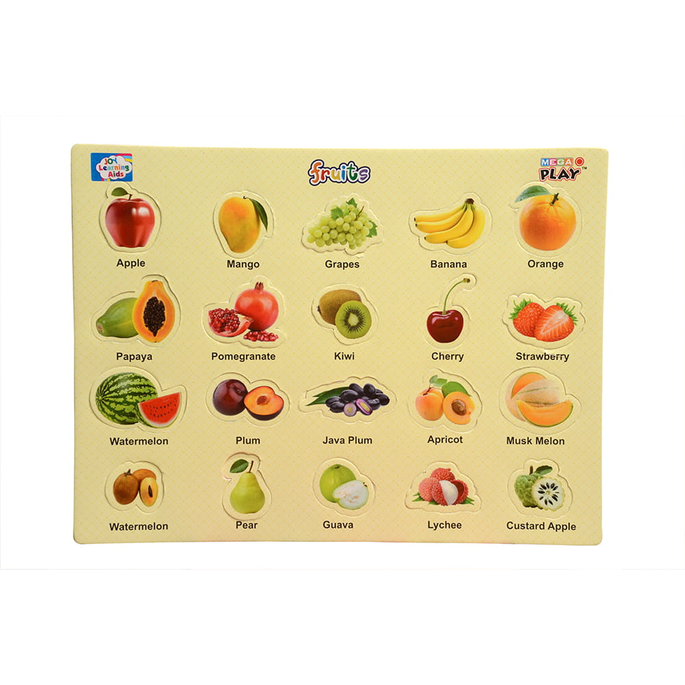 Play Eva Fruit Learning Puzzle makes learning about different fruits fun and interactive. The EVA foam board features easy-to-handle puzzle pieces with colourful fruit illustrations, making it suitable for early learning and activity-based play.