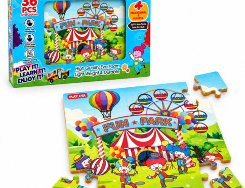 Educational and fun UV Printed Interlocking Puzzle designed for screen-free play. Made with non-toxic and child-safe materials, it includes 36 pieces and measures 12 x 12 inches. A fun activity for children to enjoy while developing concentration and problem-solving skills.