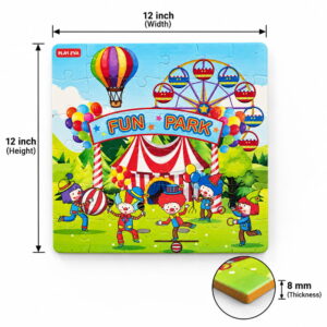 Educational and fun UV Printed Interlocking Puzzle designed for screen-free play. Made with non-toxic and child-safe materials, it includes 36 pieces and measures 12 x 12 inches. A fun activity for children to enjoy while developing concentration and problem-solving skills.
