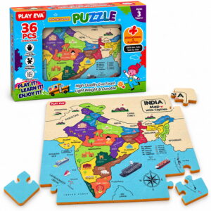 Educational and fun UV Printed Interlocking Puzzle designed for screen-free play. Made with non-toxic and child-safe materials, it includes 36 pieces and measures 12 x 12 inches. A fun activity for children to enjoy while developing concentration and problem-solving skills.