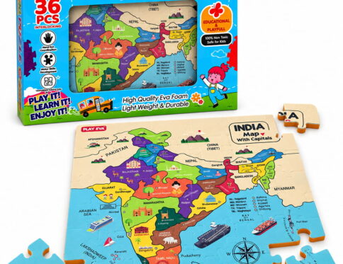 Educational and fun UV Printed Interlocking Puzzle designed for screen-free play. Made with non-toxic and child-safe materials, it includes 36 pieces and measures 12 x 12 inches. A fun activity for children to enjoy while developing concentration and problem-solving skills.