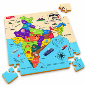 Educational and fun UV Printed Interlocking Puzzle designed for screen-free play. Made with non-toxic and child-safe materials, it includes 36 pieces and measures 12 x 12 inches. A fun activity for children to enjoy while developing concentration and problem-solving skills.